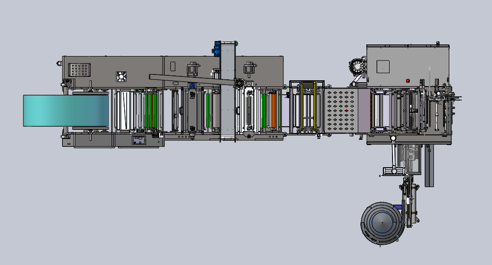 3D Model Diagram of LYDG-370/470/570 Full Automatic Glueless Non-stop Turret Rewinder