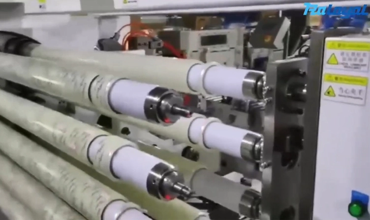 10 Shafts Adhesive Tape Log Roll Slitter